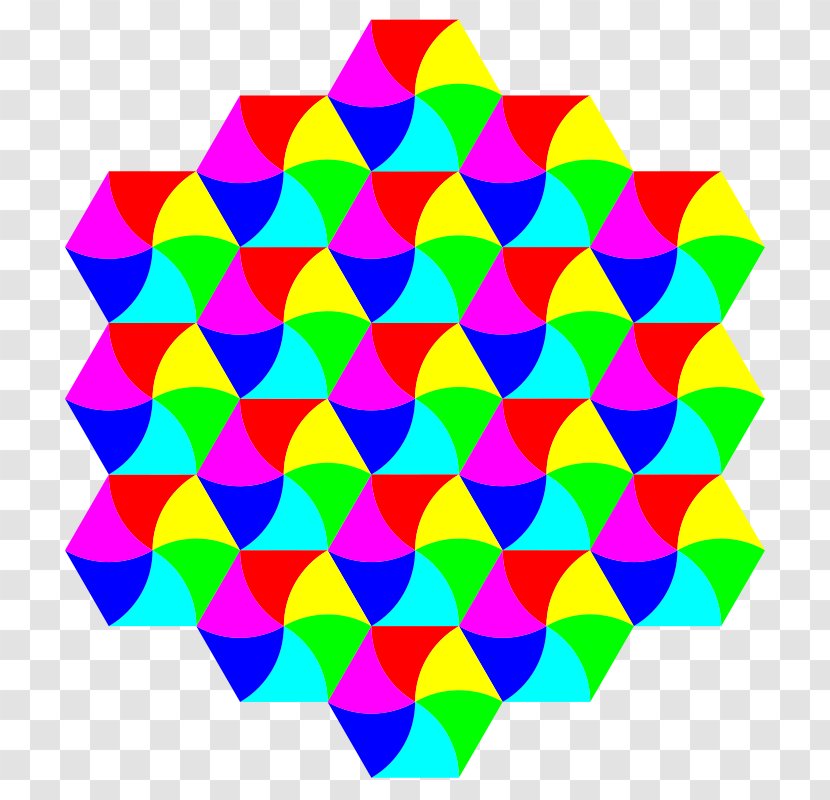Tessellation Hexagonal Tiling Triangle Clip Art - Swirly Images Transparent PNG