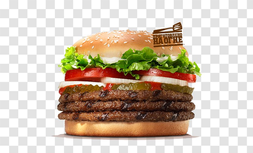 Whopper Hamburger Fast Food Chicken Sandwich Cheeseburger - Veggie Burger - King Transparent PNG