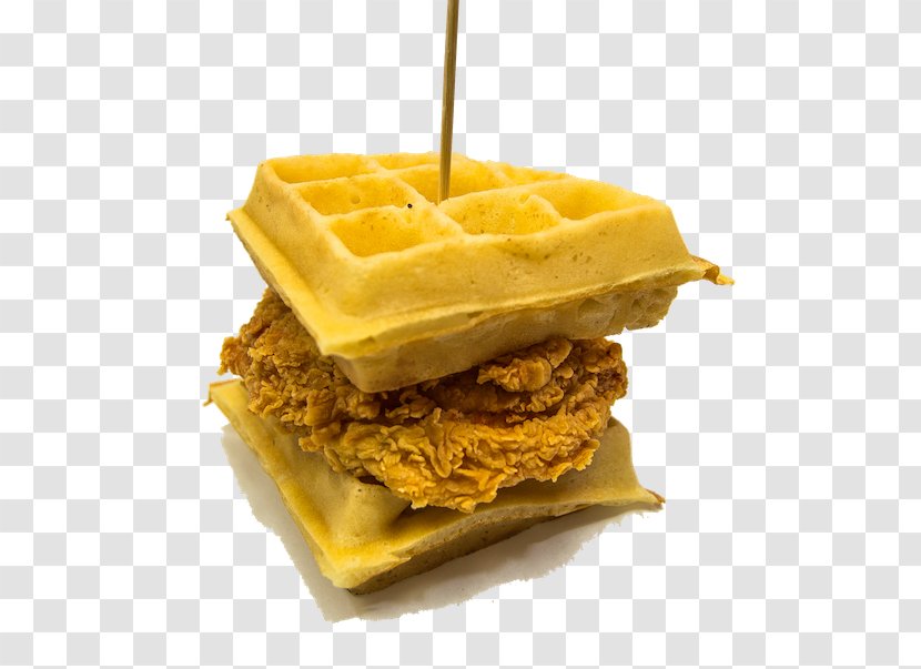 Chicken And Waffles Breakfast Sandwich Menu - As Food - Banana Waffle Transparent PNG
