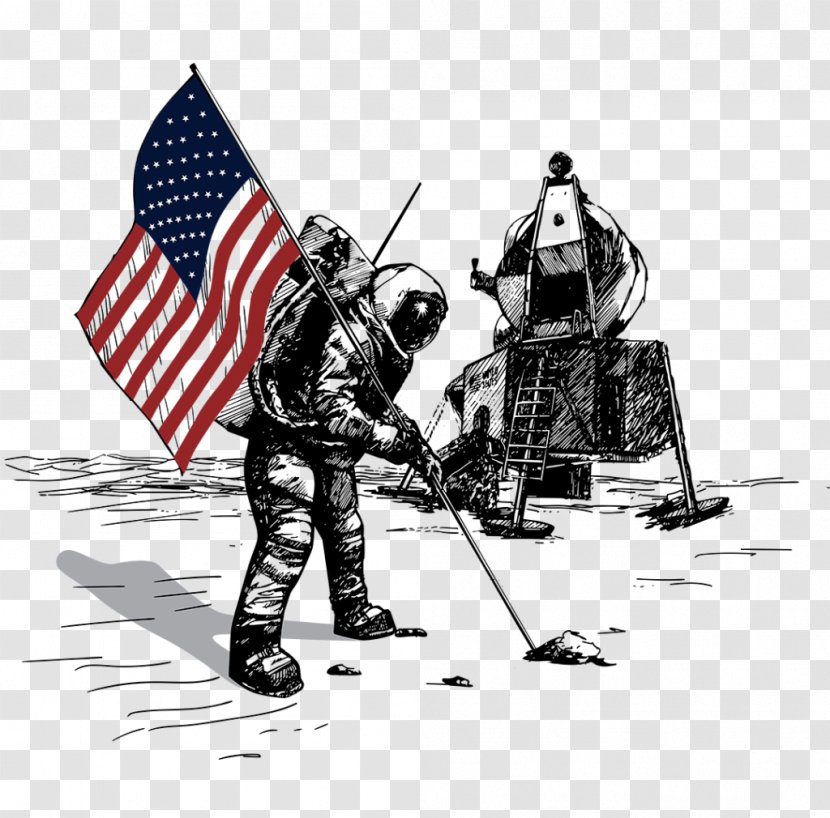 Apollo Program 11 Moon Landing - Neil Armstrong Transparent PNG