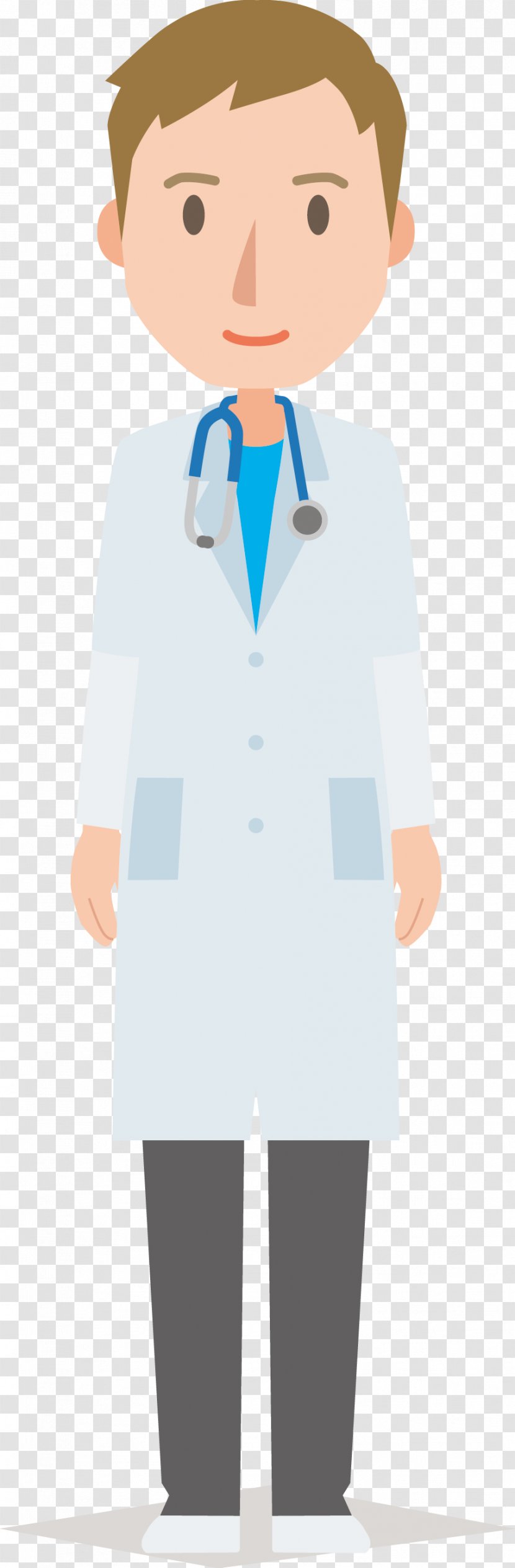 Cute Doctor Icon - Silhouette - Male Vector Transparent PNG