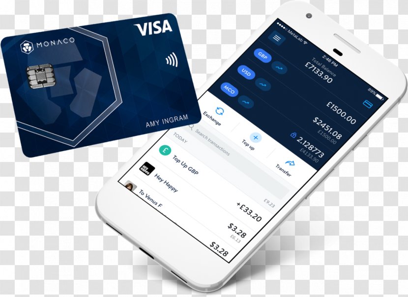 Credit Card Cryptocurrency Exchange Bitcoin Debit - Electronic Device - Visa Transparent PNG