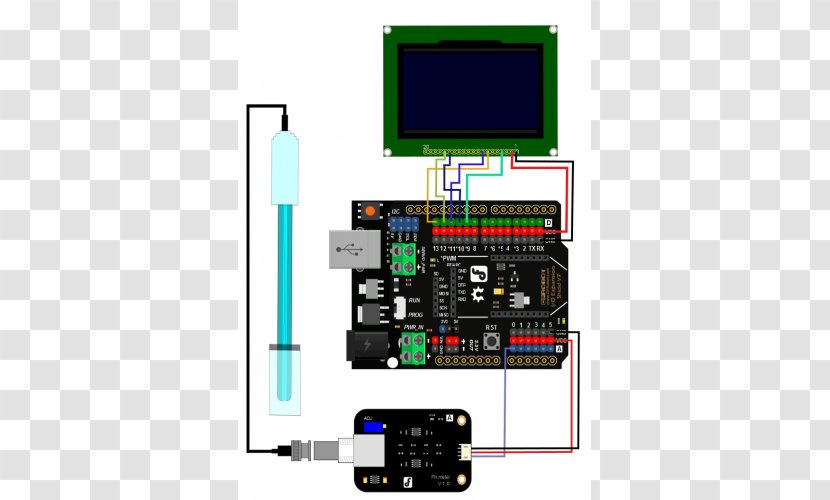 Electrical Conductivity Meter PH Arduino Electronic Circuit - Microcontroller - Robotics Transparent PNG