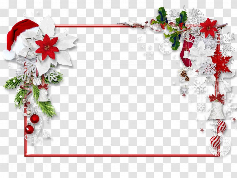 Santa Claus Picture Frames Christmas Day Clip Art - Flora Transparent PNG