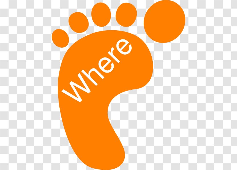 Bigfoot Footprint Clip Art - Orange - Foot Transparent PNG