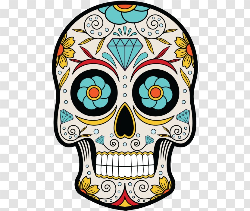 La Calavera Catrina Day Of The Dead Mexican Cuisine Skull - Pillow Transparent PNG