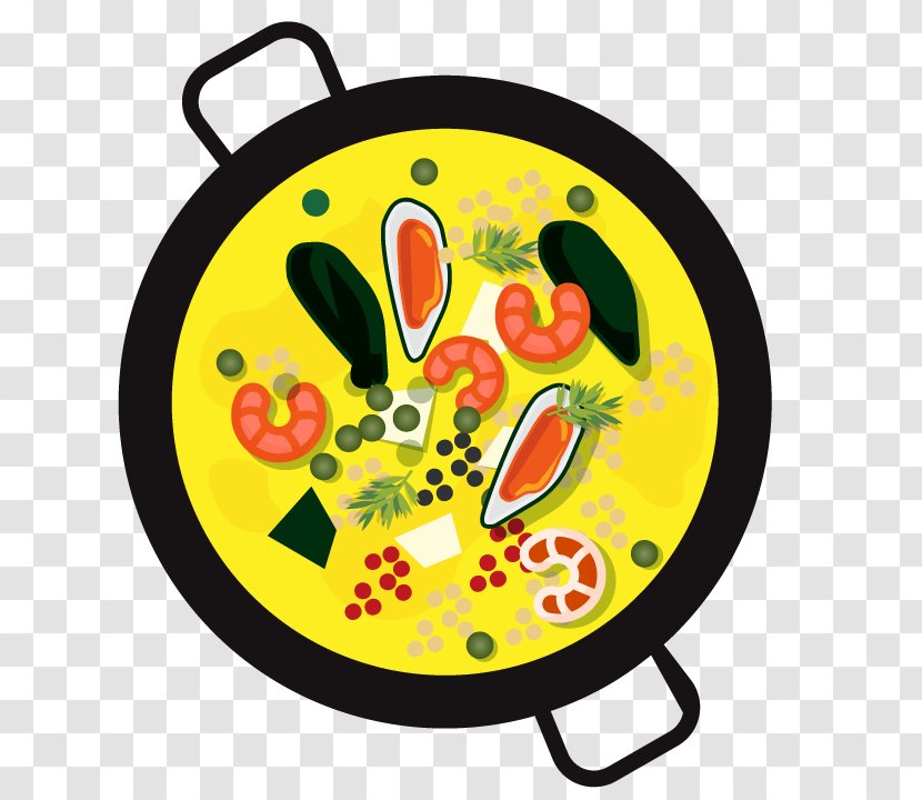 Paella Spanish Cuisine Hot Pot Food - Drawing - Poetry Transparent PNG