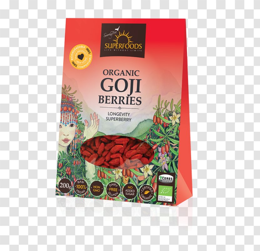 Raw Foodism Organic Food Goji Superfood Maca - Berries Transparent PNG