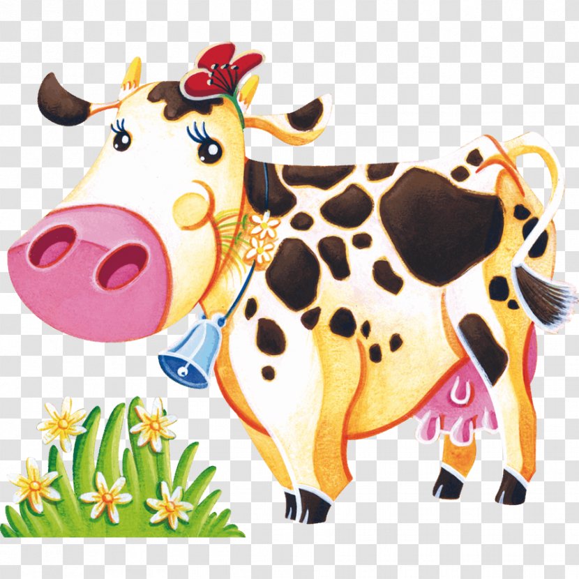 Sticker Mural Child Wall Decal - Dairy Cow Transparent PNG
