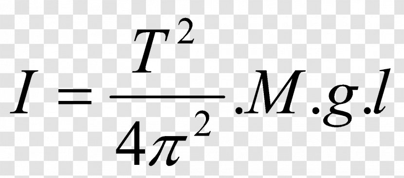 Moment Of Inertia Pendulum Motion Formula Oscillation - Area - Mathematical Equation Transparent PNG