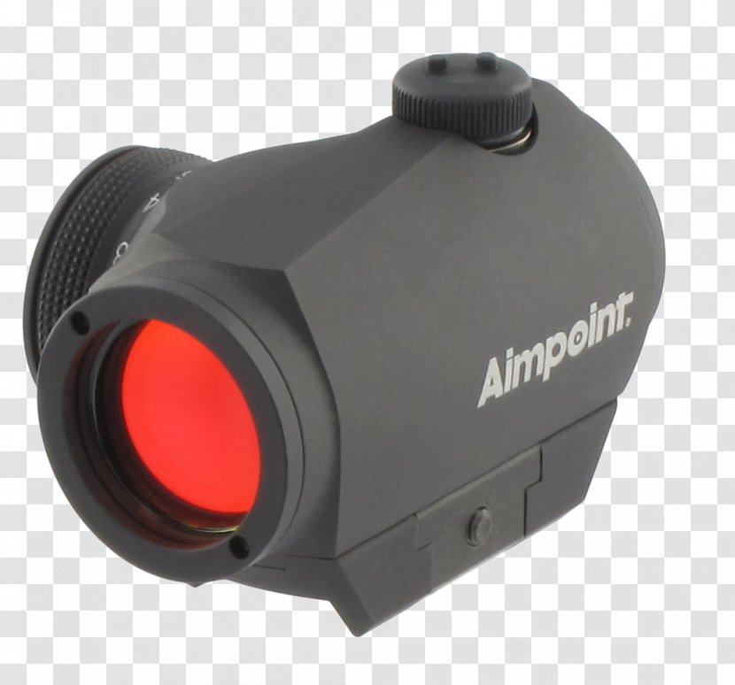 Aimpoint AB Reflector Sight Red Dot Micro H-1 2 MOA W/Standard Mount - Silhouette - Collimator Transparent PNG