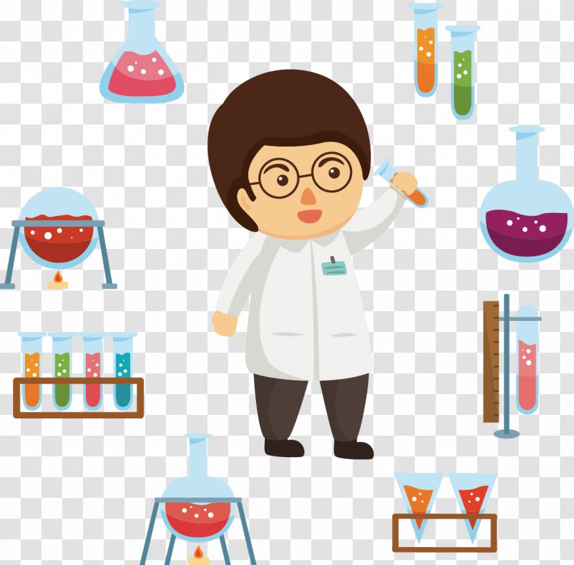 Euclidean Vector Experiment Chemistry - Male - Painted Scientists Transparent PNG