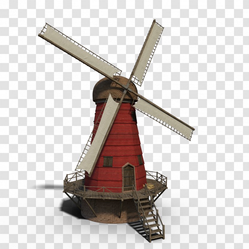 Windmill Building Theatrical Property Model - Live Action Transparent PNG