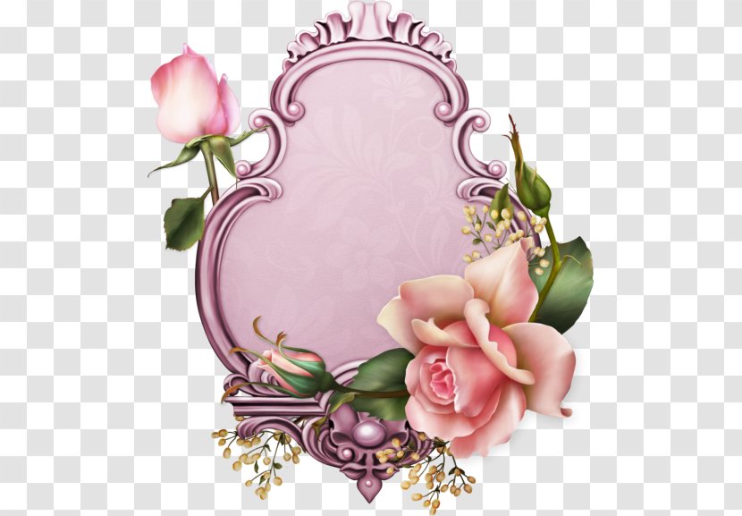 Garden Roses Flower Frame Picture Frames Floral Design - Tourist Decoupage Transparent PNG