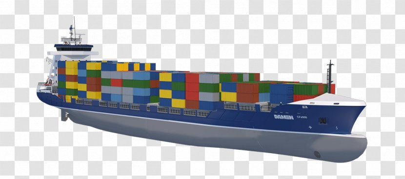 Container Ship Intermodal Cargo Feeder Transparent PNG