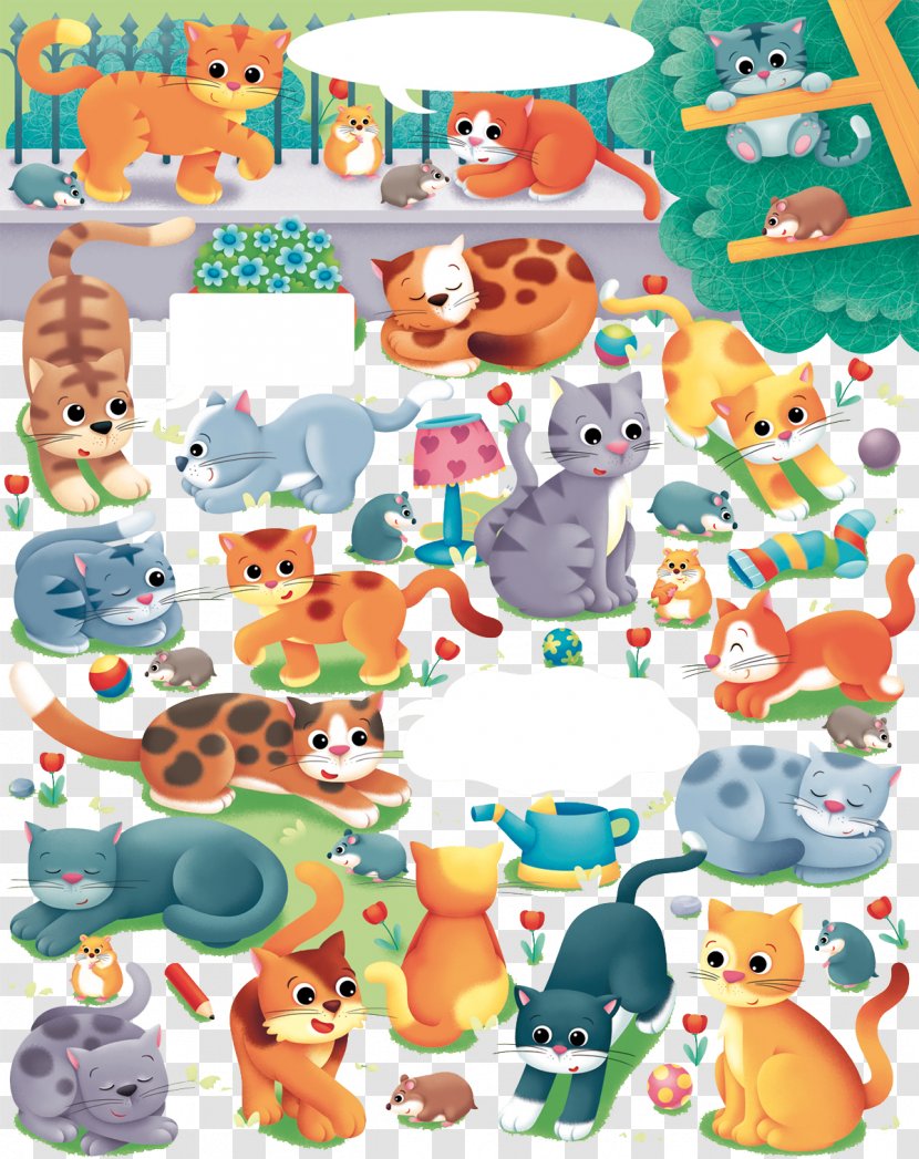 Cat Hello Kitty Cartoon Illustration - Various Patterns Tag Transparent PNG