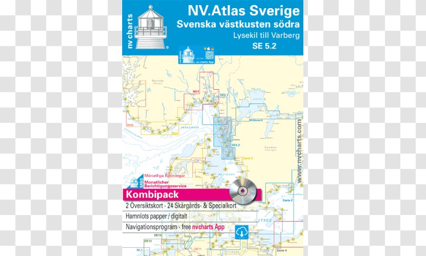 NV Verlag Sweden Swedish Language Nautical Chart Jade Bight - Area - West Coast Transparent PNG