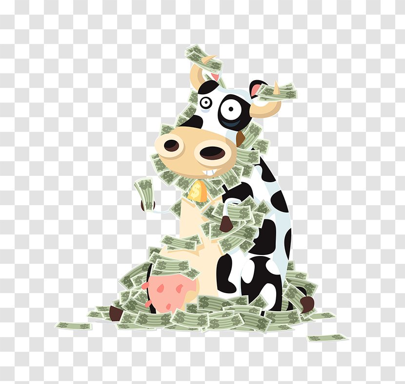 Cattle Cash Cow Money Clip Art Vector Graphics - Flyer - Dairy Transparent PNG