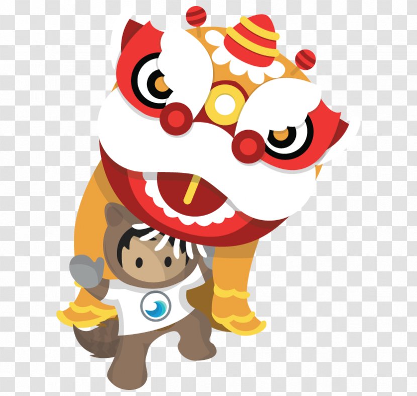Lion Dance Clip Art San Francisco Chinese New Year Festival And Parade Illustration - Salesforce Sign Transparent PNG
