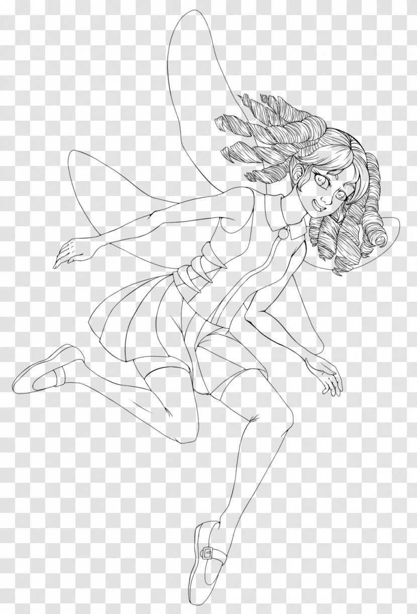 Fairy Drawing Line Art Sketch - Costume Design Transparent PNG