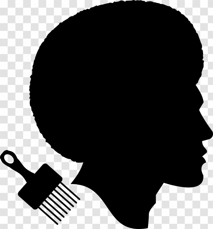 Afro African American Clip Art - Silhouette - Black Woman Transparent PNG