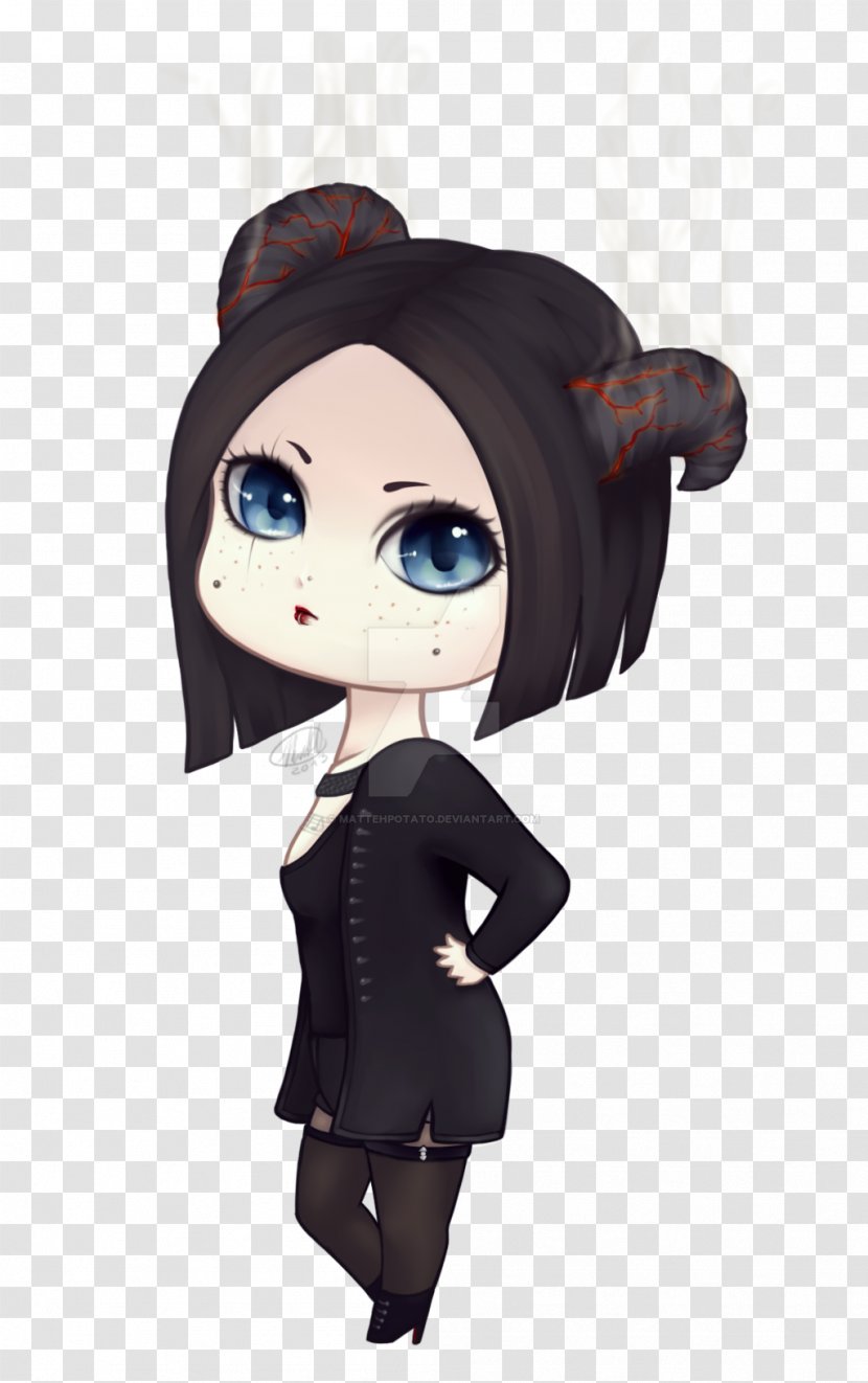 Cartoon Black Hair Figurine Character - Animated - Lilith Transparent PNG