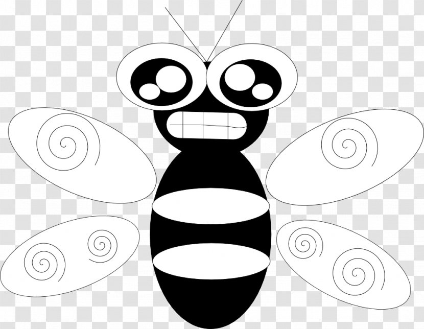 Bee Insect Line Art Clip - Bumblebee Transparent PNG