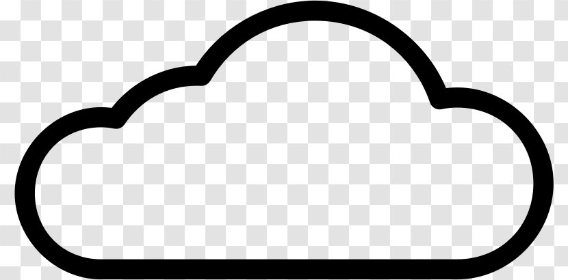 Cloud Computing Clip Art - Black And White - Clipart Transparent PNG