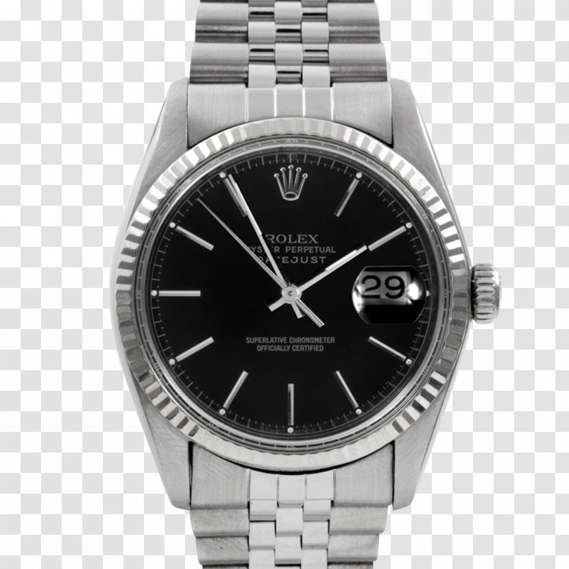 Rolex Datejust Submariner Chronometer Watch - Silver - Metal Bezel Transparent PNG