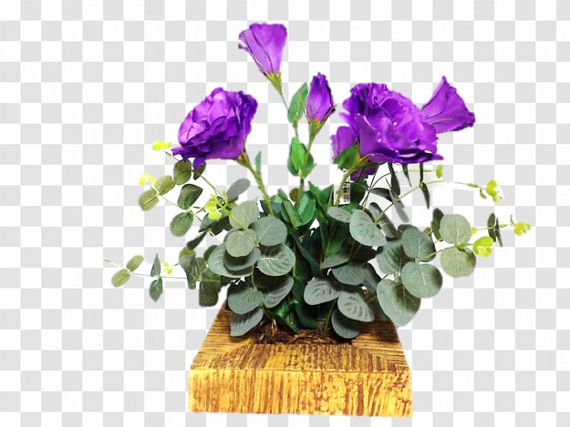 Floral Design Flowerpot Artificial Flower Cut Flowers - Violaceae Transparent PNG