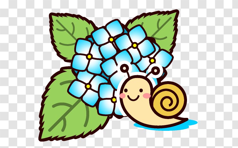 East Asian Rainy Season French Hydrangea June Nagasu Snail - Cartoon Transparent PNG