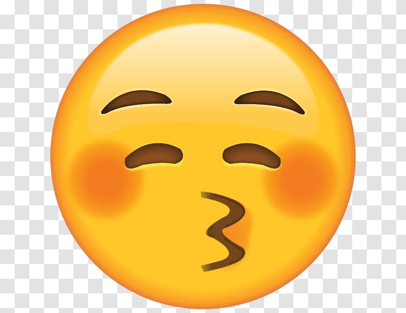 Emoji Kiss Text Messaging Emoticon Sticker - Sms - Smiley Transparent PNG
