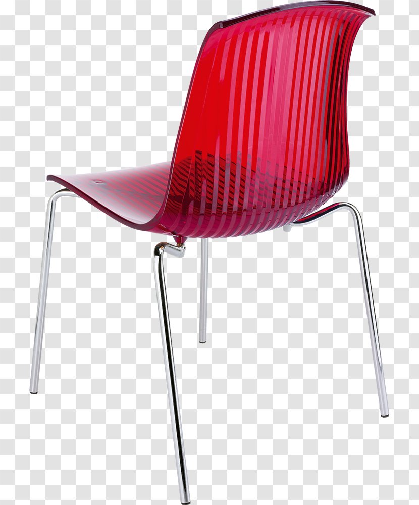 Chair Plastic Chrome Steel Transparent PNG