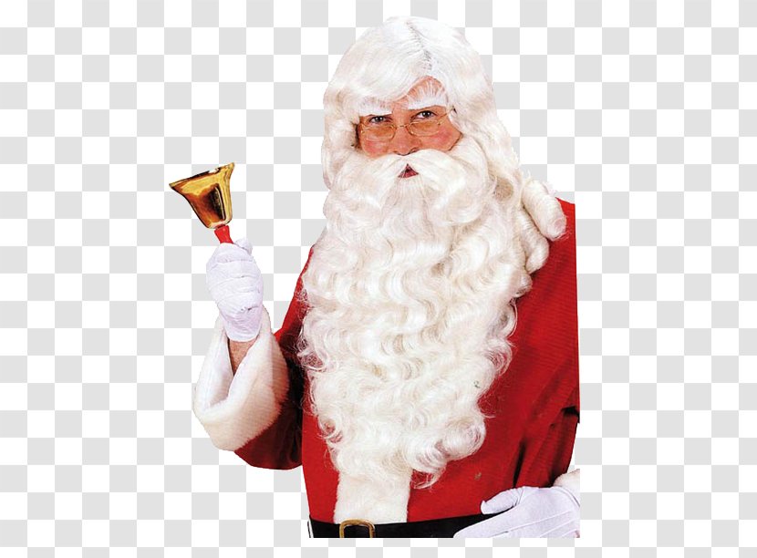 Santa Claus Wig Christmas Beard Disguise - Man Transparent PNG