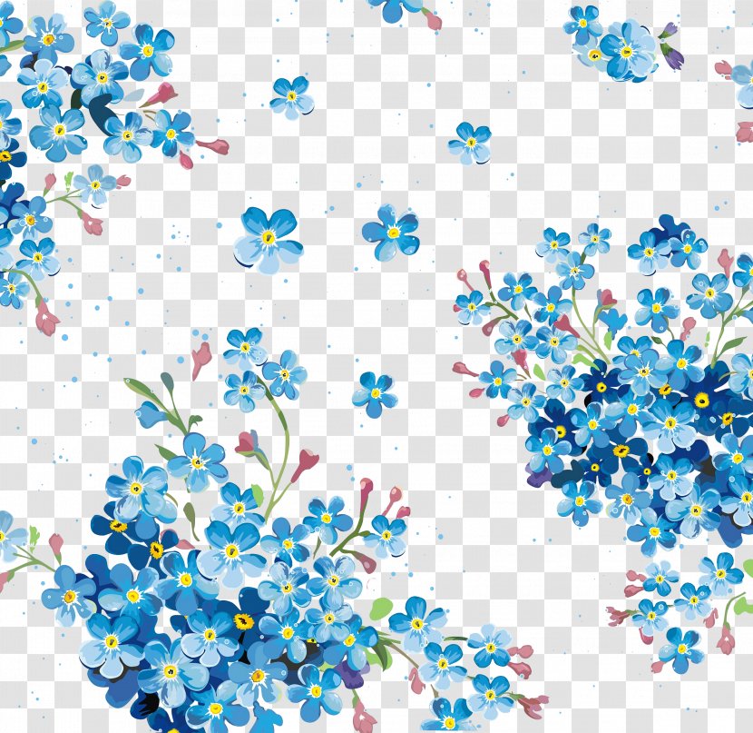 Apple Flower Petal Pedicel - Wreath - Small Hand-painted Floral Background Transparent PNG