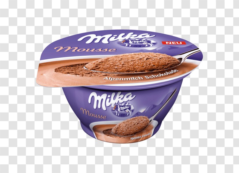 Chocolate Pudding Mousse Ice Cream Milka Transparent PNG