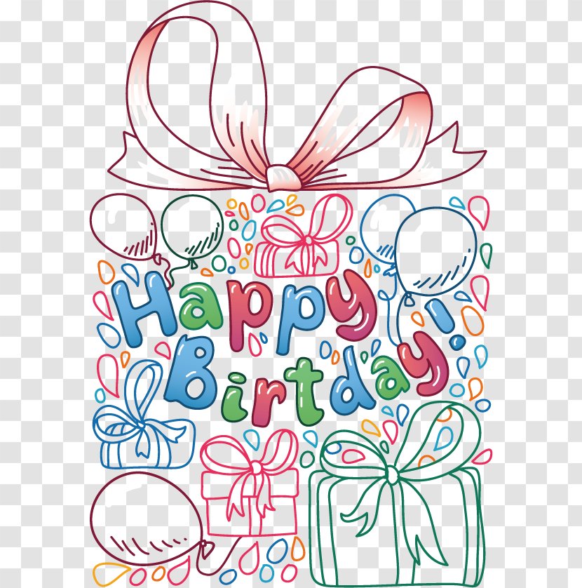 Hand-painted Birthday Gift - Friendship - Text Transparent PNG