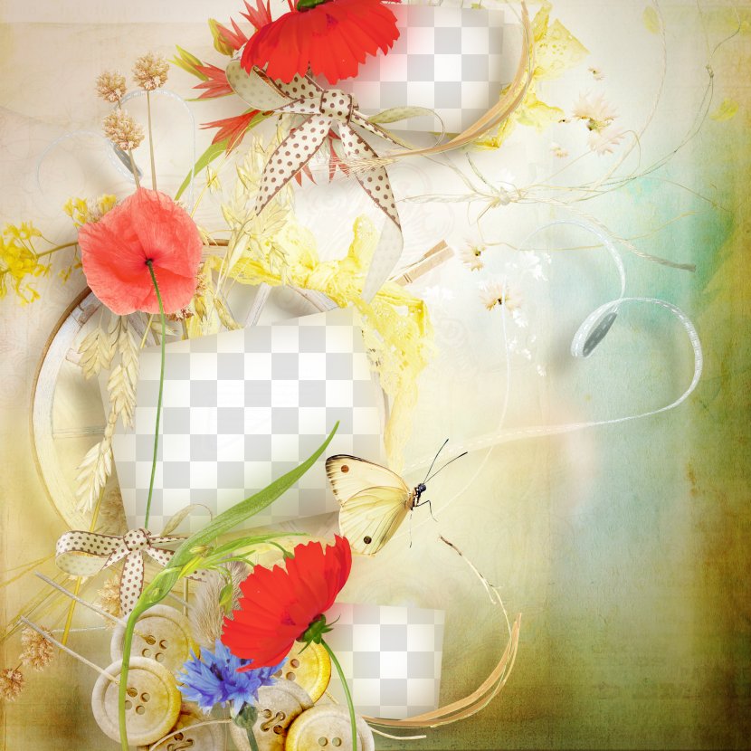 Floral Design Button Flower Picture Frame - Shoelace Knot - Squid Ring Decorative Buttons Transparent PNG
