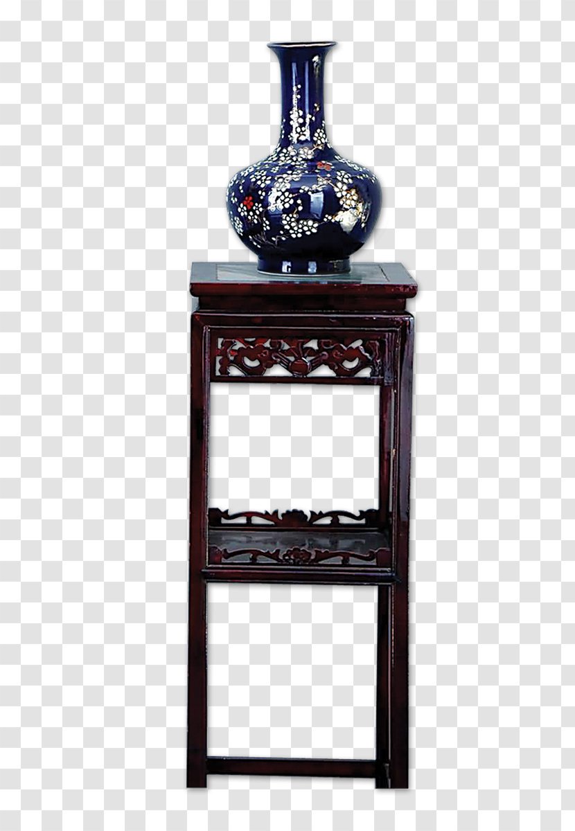 China Chinoiserie Ink Wash Painting - Vase Transparent PNG