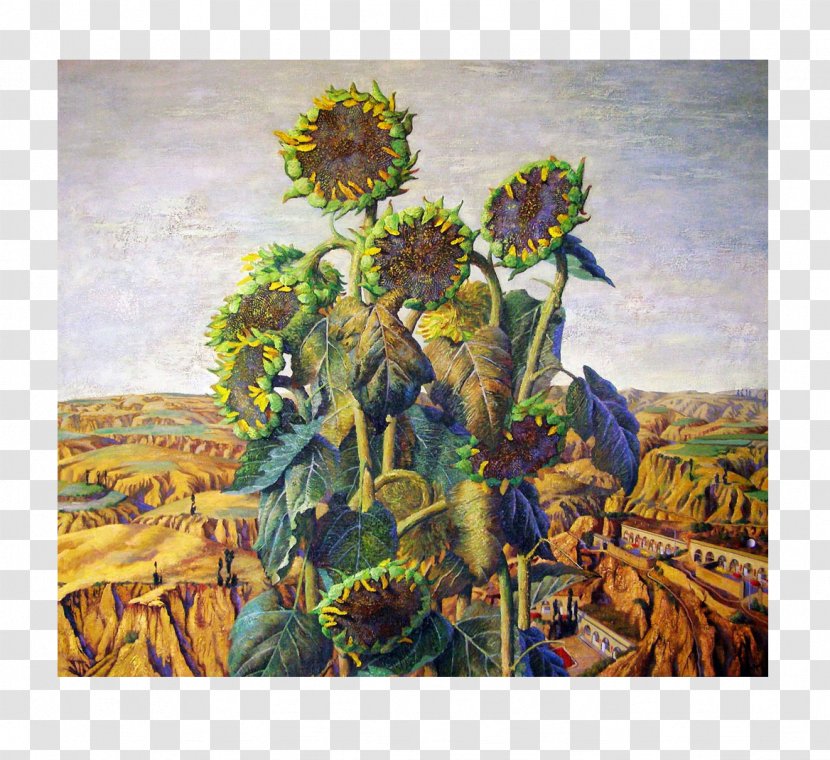 Common Sunflower Oil Painting - Creative Work - Picture Transparent PNG