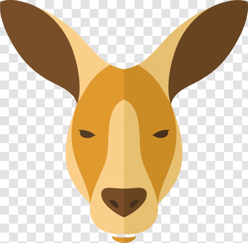 Macropodidae Kangaroo Dog Cartoon Giraffe - Snout - Yellow Transparent PNG