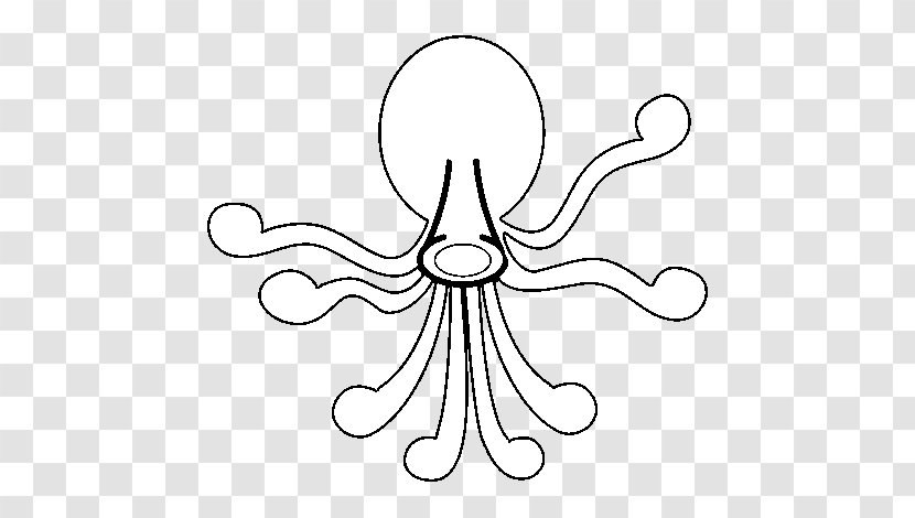 Drawing Line Art White Cartoon Clip - Character - Octopus Transparent PNG