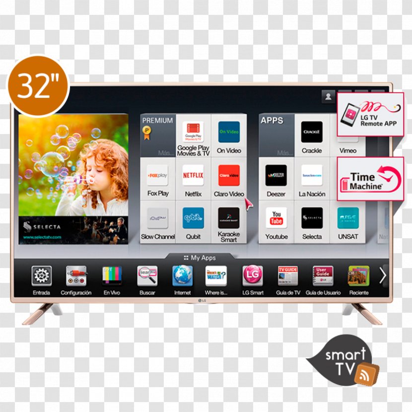 Smart TV LED-backlit LCD LG LF5850 1080p - Lg Uh7650 - Tv Transparent PNG