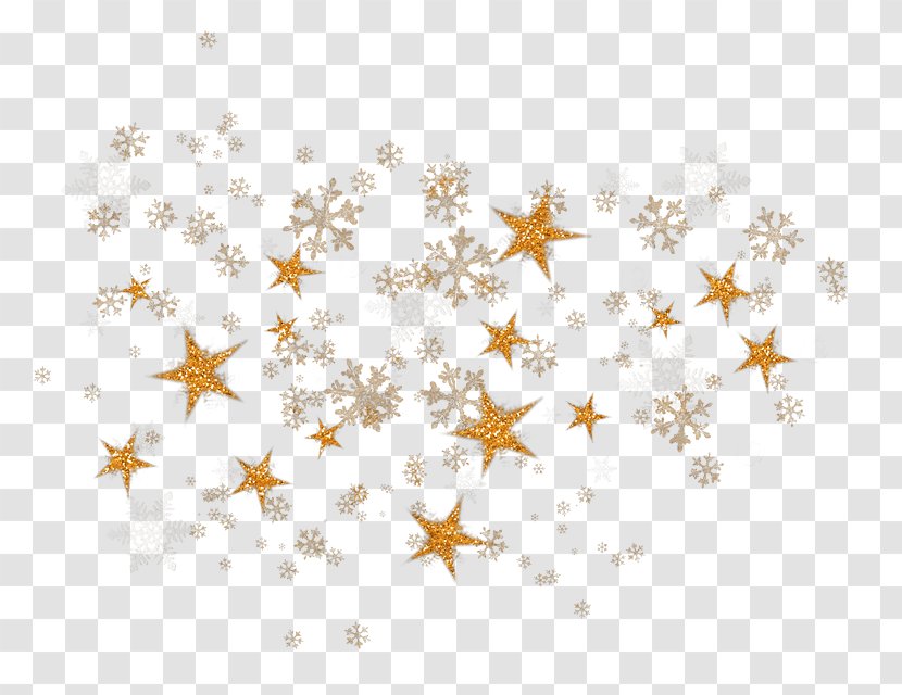 Summer Landscape Snowflake Christmas Clip Art - Gold - Venus Texture Transparent PNG