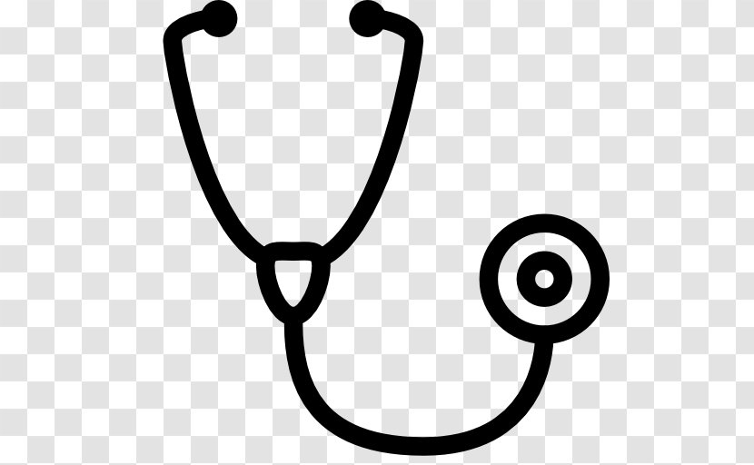 Stethoscope Medicine Health Care - Black And White - Blue Transparent PNG