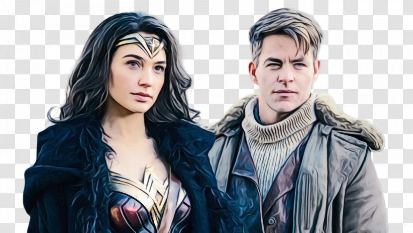 Gal Gadot Wonder Woman 1984 Steve Trevor Chris Pine - Actor Transparent PNG