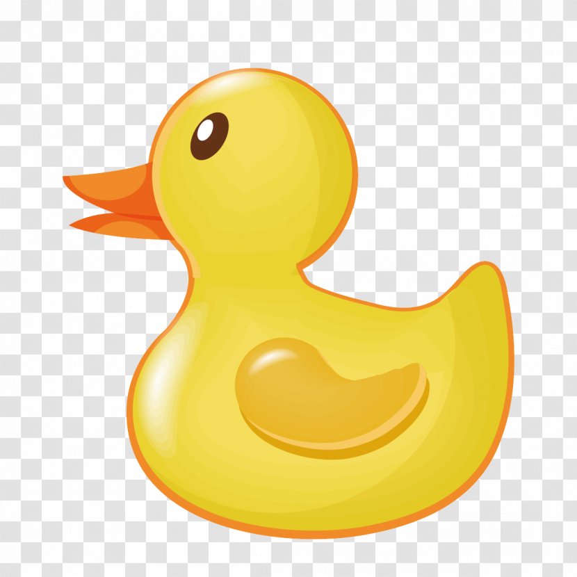 Duck Rubber Ducky Bath Toy Bird Yellow - Waterfowl Beak Transparent PNG