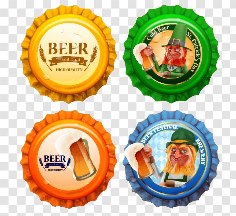 Beer Bottle Cap Advertising Illustration - Drink - Imported Ad Transparent PNG