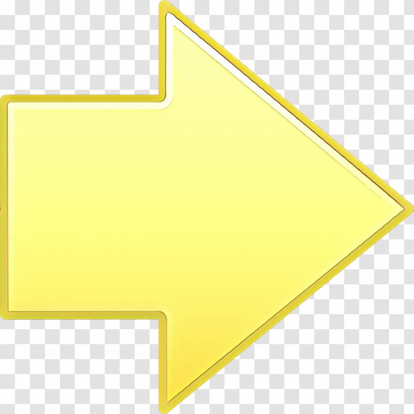 Arrow - Yellow - Paper Product Transparent PNG