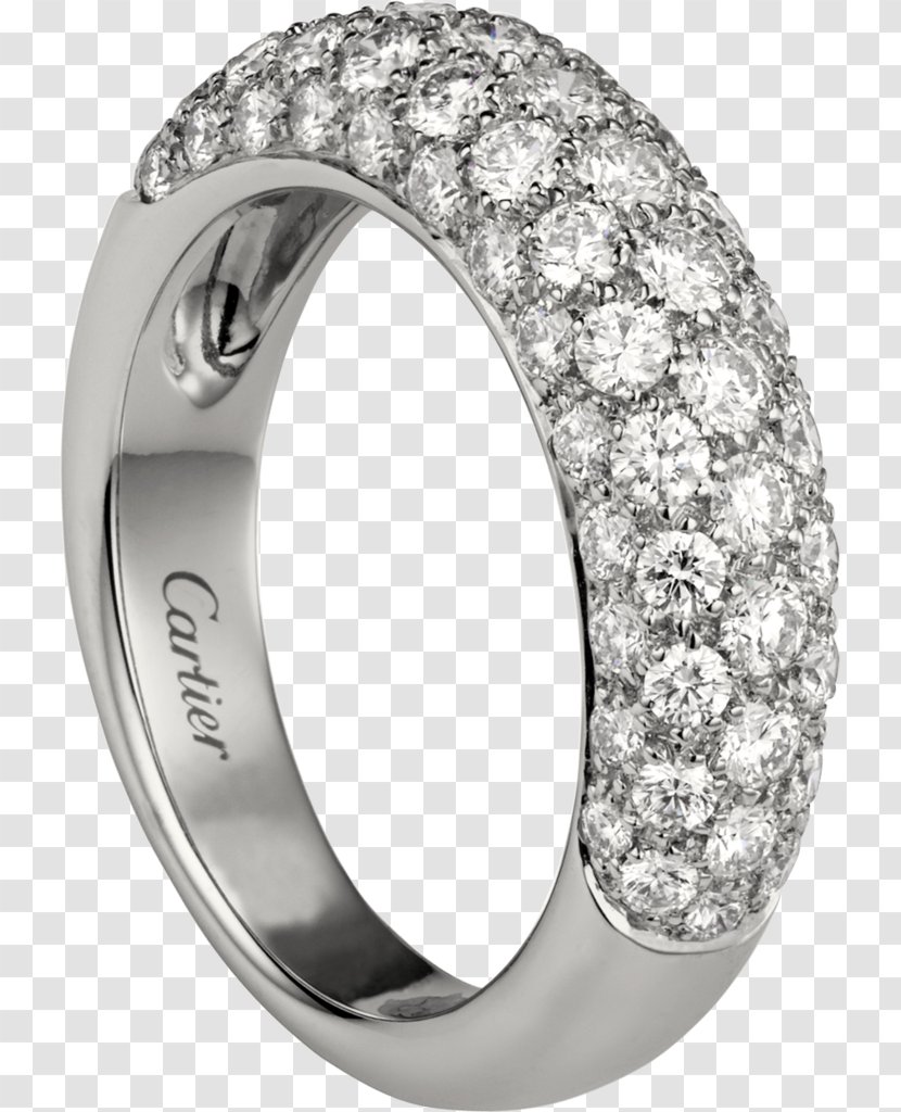 Engagement Ring Cartier Diamond Brilliant - Cut Transparent PNG